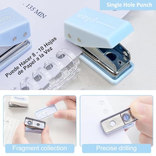 ZORBES® Grapadora, Juego de 8 Grapadoras, Caja Herramientas de Grapadora de Metal con 8 Herramientas Diferentes, Portátil, Material ABS Duradero y Alta Calidad, Adecuada para Oficina, Escuela, Hogar