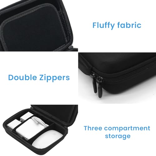 ZORBES® EVA Hard Case Cover Travel Bag for Power Adapters, Accessories Bag Data Cable Organizer Bag Hard Case Bag for Powerbank, Charging Cable, Earbuds, Fit Magic Mouse, Magsafe Power Adapter