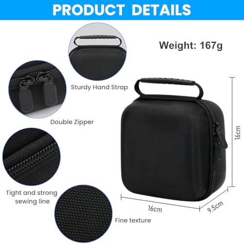 ZORBES® Compatible with Mac mini M4, Carring Case Bag Travel Storage Case for Mini M4 Desktop Computer, EVA Hard Shell Waterproof Carrying Case with Handle, 16x16x9.5cm, Black