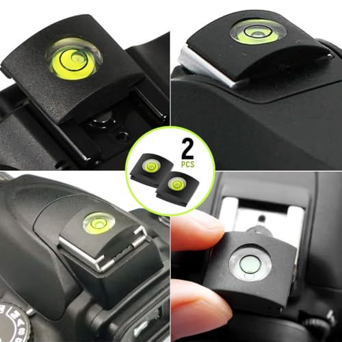 ZORBES® 4PCS Camera Flashlight Hot Shoe Cover with Bubble Spirit Level Protector Cap for Canon Nikon Panasonic Fujifilm Olympus Pentax Sigma DSLR SLR Evil Camera