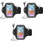 ZORBES® Armband for Mobile Phone Running, Waterproof Phone Holder for Running for iPhone 13, 12, 11, XR, Elastic Arm Band with Card Holder for Within 7in 's Mobile 3 PCS