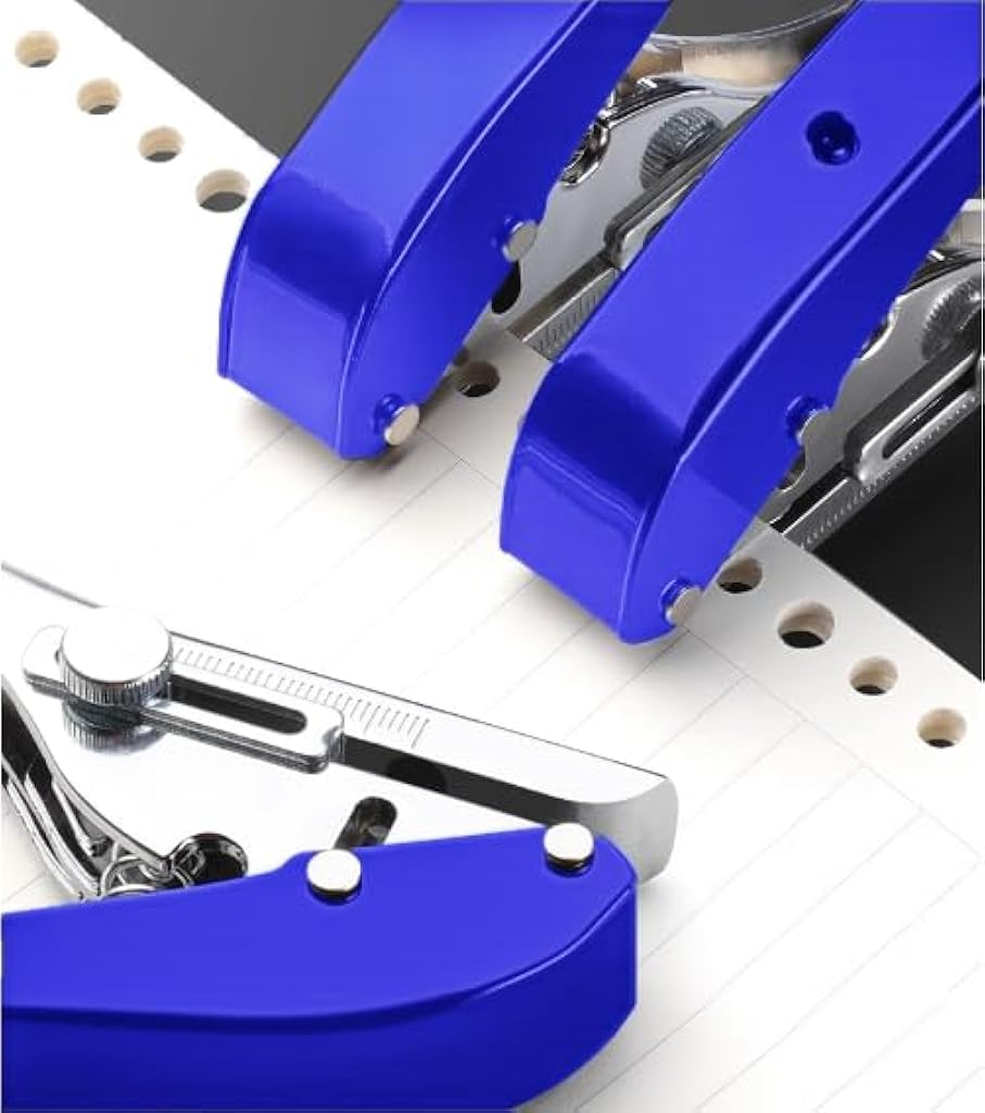 Serplex® Heavy Duty Single Hole Punch 8mm Handheld Hole Punch Tool with Drill & Drill Stop Collar, Maximum Thickness 1.2mm Punching Tool, Paper Puncher for Wooden Edge Bands, Plastic Sheets, Paper