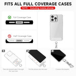 ZORBES® Phone Strap Crossbody Strap 45 inch Over-Shoulder Sling Phone Chain with Lanyard Patch Attachment Chic Charming Metal Link Chain Phone Sling Travel Phone Strap Fashion Cell Phone Accessory