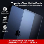 ZORBES® Compatible with MacBook Air 13, 13.6-inch Display, Matte Clear Blue PC Laptop Case, Protective Anti-Scratch Snap-on Laptop Shell Cover, Universal fit for A2681/A3113/A3240