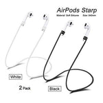 Verilux® 6pcs Cover Case Set for AirPods with Silicone Protective Cover & Receiving Box & Anti Lost Strap & Ear Cover Hooks Airpods Accessories Kits Black