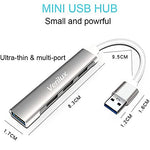 Verilux® USB Hub 3.0 for PC Multiport Adapter with 4 Ports High Speed for Laptop Aluminium Extender MacBook Pro Mini iMac 2PCS