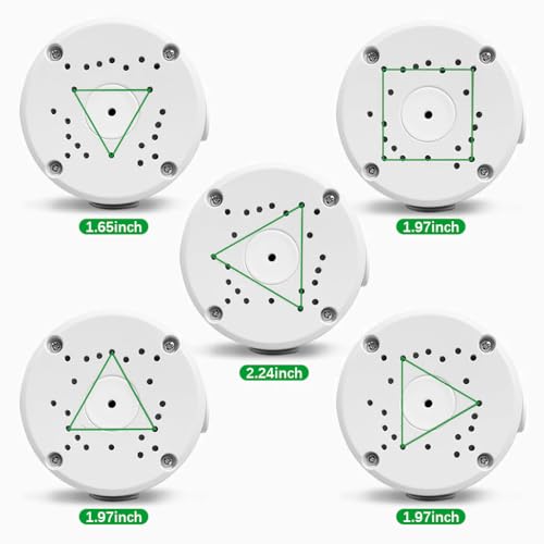 ZORBES® Waterproof Bullet Security Camera Mount Bracket with Metal Enclosure White ABS Junction Box Hides Cables for Outdoor CCTV Easy Install Fits IP POE Cams 3.94x1.89 In 3PCS