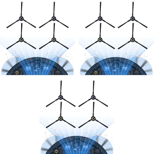 Verilux® 12PCS Side Brushes for I Life Robot Vacuum Cleaner V3s Max A7 A9 A9s A80Plus A10s L100 B5max X787 X800 Replenishment Kit Replacement Accessories Parts Anti-Tangle Cleaning Tools