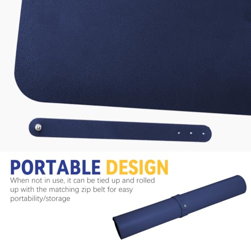ZORBES® Desk mat, Desk Top Mouse Mat 100x50cm, Double-Sided PU Leather Pad, Fashion Office Desk Pad Waterproof & Non-Slip Office Writing Surface Protector for Laptop, Keyboard, and Mouse