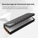 ZORBES® Heat Dissipation Radiator Aluminum Alloy Heat Sink Thermal Cooling Pads for M.2 2280 SSD PC Computer Grey 2 PCS