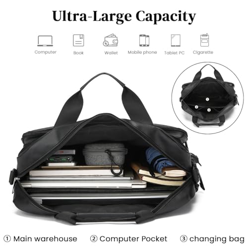 ZORBES® Laptop Bag 14'' Laptop Hand Bag Waterproof Anti-scratch Travel Briefcase Bag, Messenger Bag, Fashion Men Crossbody Shoulder Bag with Removable Shoulder Strap
