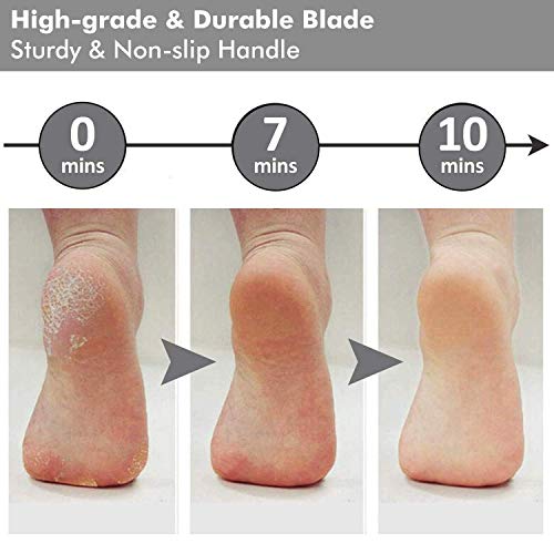 ZORBES® Stainless Steel Rasp Callus Filer Blade Foot Care Scraper Easy Use and Clean File for Wet and Dry Feet Pack of 1 Black 2PCS
