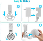 ZORBES® Wall Adapter Holder for Echo Dot 4th Gen 5th Gen Smart Speaker Accessories Built-in Plug Cable Management with Stand Speakers Holder Only 3PCS