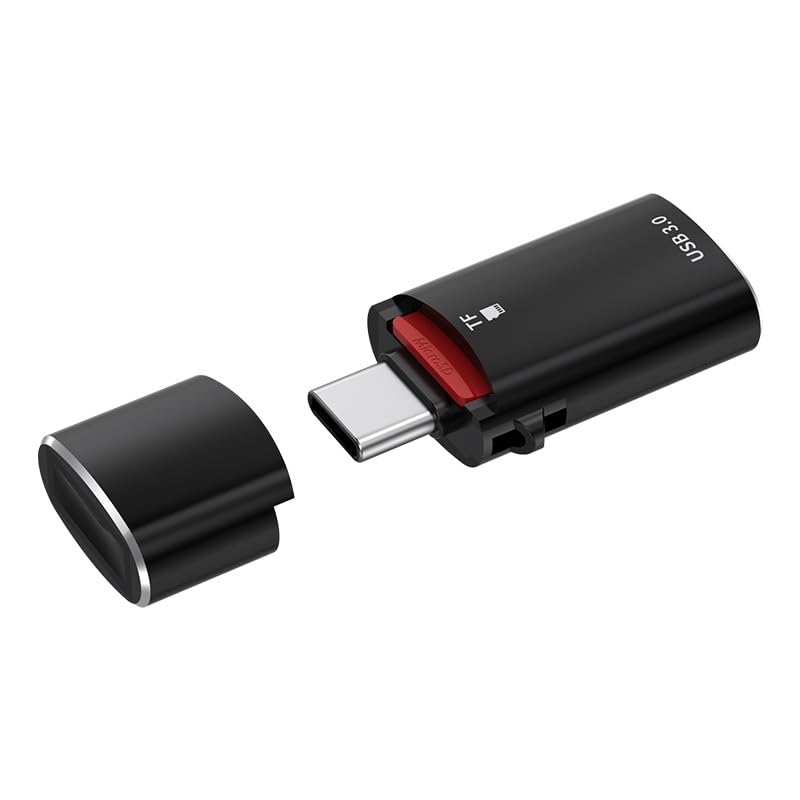 Verilux 2 in 1 Card Reader Type C to USB 3.0 with 5Gbps Transfer and Aluminum Body | For iPhone 16, Galaxy S24, MacBook