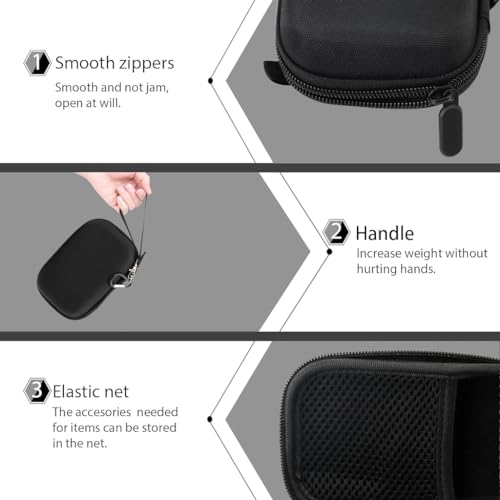 ZORBES® Carrying Case for JBL Go 4/Go3 EVA Hard Case for JBL Go 4/Go3 Anti-Scratch Carry Bag with Hand Strap Fashion Travel Hard Shell Case for JBL Go 4/Go3 Accessory Bag for JBL Go 4/Go3