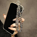 ZORBES® Beaded Phone Wrist Strap Cellphone Lanyard Chain Sparkling Wristlet Bracelet for Women 2PCS