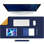 ZORBES® Desk mat, Desk Top Mouse Mat 100x50cm, Double-Sided PU Leather Pad, Fashion Office Desk Pad Waterproof & Non-Slip Office Writing Surface Protector for Laptop, Keyboard, and Mouse