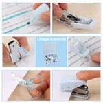 ZORBES® Grapadora, Juego de 8 Grapadoras, Caja Herramientas de Grapadora de Metal con 8 Herramientas Diferentes, Portátil, Material ABS Duradero y Alta Calidad, Adecuada para Oficina, Escuela, Hogar