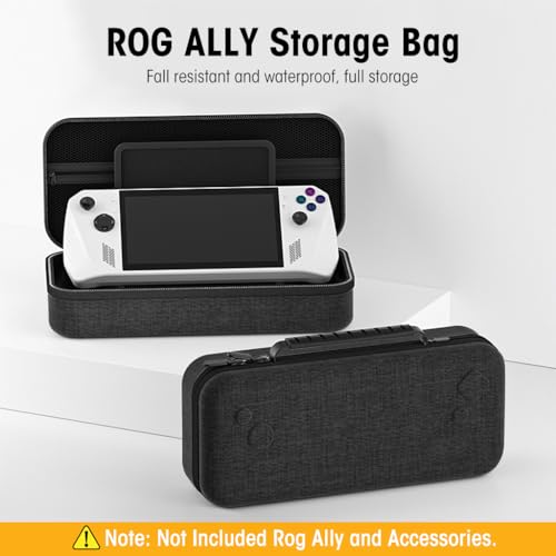 ZORBES® Carrying Case for Rog Ally Accessories Portable Handbag EVA Organizer with Handle Waterproof Protective Storage Bag Travel Console 3 PCS