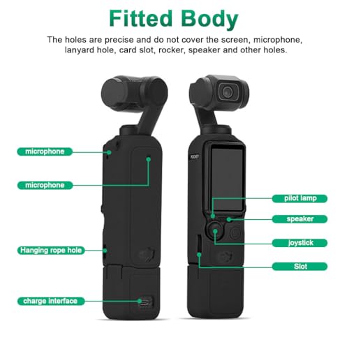ZORBES® Silicone Protective Case for DJI OSMO Pocket 3, Protective Cover Handheld Gimbal Action Camera Accessories, Full Protection, Camera Lens Cover, Osmo Pocket 3 Accessories Protector