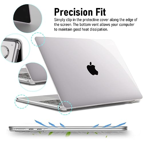 ZORBES® Laptop Cover Compatible with 15 Inch MacBook Air M4 A3241 M3 A3114 M2 A2941 2025 2024 2023 Release Hard Shell Case with Keyboard Screen Clear Plastic Protector
