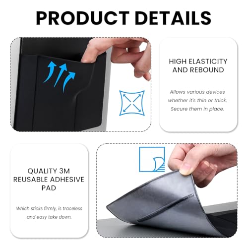 ZORBES® 3-Pocket Organizer, Mouse Holder for Laptop Stick o