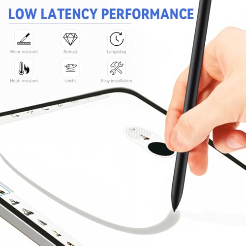 ZORBES® 8PCS Replacement Metal & Felt Tips/Nibs for Samsung Galaxy Tab S10+/S10 Ultra/S9/S9FE+/S9 Ultra/S8/S8+/S8 Ultra/S7/S7 FE/S6/S6 Lite/S22/S23/S24 Ultra S Pen, Nibs+Clip