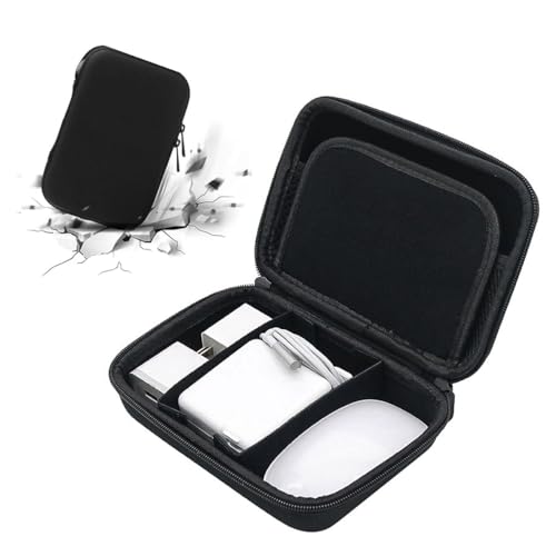 ZORBES® EVA Hard Case Cover Travel Bag for Power Adapters, Accessories Bag Data Cable Organizer Bag Hard Case Bag for Powerbank, Charging Cable, Earbuds, Fit Magic Mouse, Magsafe Power Adapter
