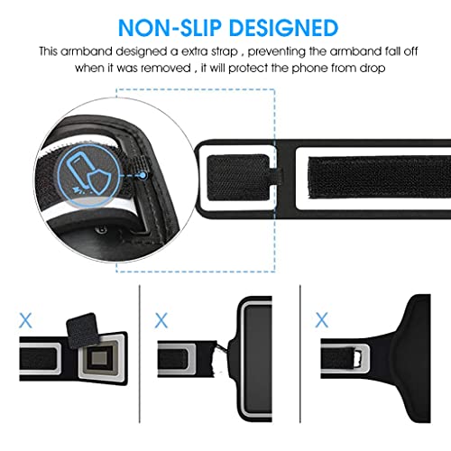 ZORBES® Armband for Mobile Phone Running, Waterproof Phone Holder for Running for iPhone 13, 12, 11, XR, Elastic Arm Band with Card Holder for Within 7in 's Mobile 3 PCS
