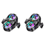ZORBES® Dual Fan Mobile Cooler for Gaming with Adjustable Speed Phone Cooling Silent Portable Universal Fit Gaming Fan 4.5-6.7 Inches Plug Play 2PCS