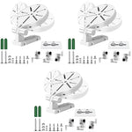 ZORBES® Security Camera Wall Mount Adjustable Stand with Cable Storage No Drill Bracket Dome L-Shaped for CCTV Baby Monitor IP Webcam Indoor Outdoor 3PCS