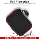 Verilux® Black Carrying Case for DJI Osmo Pocket 3 Camera Storage Bag with Hand Strap Travel Accessories Polyurethane 2PCS