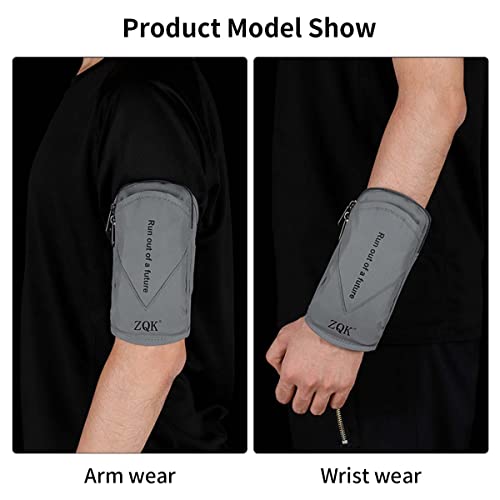 ZORBES® Armband for Mobile Phone Running, Waterproof Reflective Phone Holder for Running for iPhone 14, 13, 12, Large Capacity Arm Band with Card Holder, Adjustable Non-Slip Arm Strap 3 PCS
