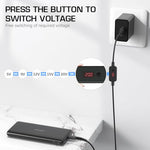 Verilux® USB C to DC Cable with 8 Connectors 5V-20V Adjustable Power Design with Switch Button 3.3Ft Converter Charging for Notebooks Portable Monitors Stationary Routers 3PCS