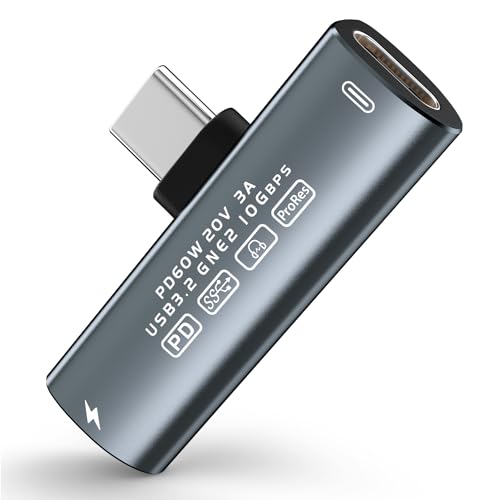 ZORBES® USB C Splitter, Dual USB C Headphone/Data and Charger Adapter, 3 in 1 USB C Audio Dongle USB C Data Adapter with PD 60W Charging for iPhone 16/16Pro/15/15Pro, Galaxy S24/S23/S22, Pixel 8/7