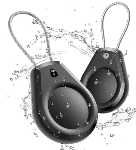 ZORBES® Compatible with AirTag, Waterproof AirTag Holder Protective Sleeve with Metal Cable Loop Lock, Travel AirTag Holder for Bag, Trolley Luggage, Backpack, Keyrings