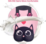 ZORBES® Mouse Pad with Wrist Rest Ergonomic Silicone Smooth Lycra Cover Kawaii Cartoon Pink Gaming Office Anti-Slip 3PCS