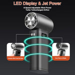 ZORBES® Air Blower 130000RPM Jet Power Turbo with 6000mAh Battery Emergency Light LED Display Multi-Use Fan for Travel Camping Hiking Summer Outdoor 3PCS