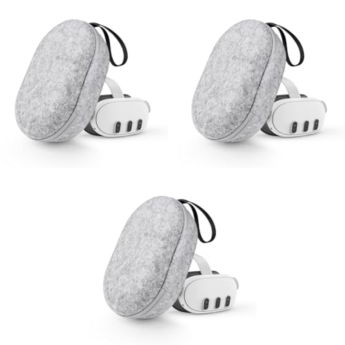 ZORBES® Carry Bag for Oculus Quest 3 Anti-Scratch Travel Case for Accessories Handle with Handstrap VR Gaming Headset 3 PCS