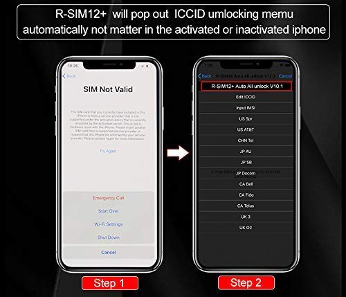 Verilux® Carrier Unlock Chip for iPhone, Universal Automatic R-SIM12+ Super ICCID Unlock SIM Card Tool Suitable for iOS 12.2 12.3, iPhone Xs/X/8/7/6/6s/5/G iOS 12.3 .1