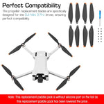 Verilux® Mini 3 Pro Propeller, 24PCS Propeller Blades Replacement for DJI Mini 3 Pro, Ultral Lightweight Silent Flight Propeller Set with Screwdriver 12 Screws, Low Replacement Drone Wings