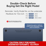 ZORBES® Compatible with MacBook Air 13, 13.6-inch Display, Matte Clear Blue PC Laptop Case, Protective Anti-Scratch Snap-on Laptop Shell Cover, Universal fit for A2681/A3113/A3240