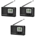 ZORBES® Portable Outdoor Camping FM MW SW Personal Travel Transistor LCD Music Player Battery Operated with Lanyard Battery Not Included 3 PCS