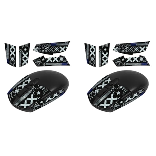 Verilux® Mouse Grip Tape for Logitech G102/G304 Gaming Mouse Skin Pre-Cutted Self-Adhesive Sweat-Proof Fashion Pattern 2PCS