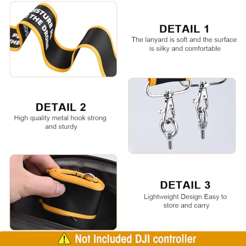 ZORBES® Neck Strap for Controller for DJI Mini 3 Pro 4 Air 2S Mavic 3 22.8 inches Detachable with Attachment Rings Classic 3PCS