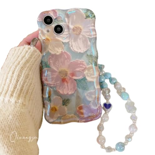 ZORBES® Art Flower Case for 16, Full Lens Protection, Wave Edge Shock Resistant Glossy Case