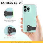 ZORBES® Phone Kickstand, Vertical and Horizontal Phone Stand Holder, Folding Phone Stand Self Adhesive Phone Stand Ultra Slim Metal 90 Degree Rotatable Phone Desk Stand Easy Universal Phone Back Stand