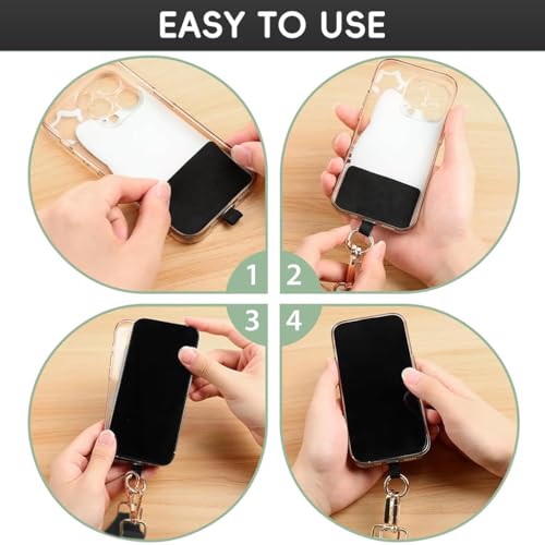 ZORBES® Fashion Phone Strap with Small PU Cash Bag Removable Shoulder Strap Insert Sheet Anti-lost Universal Adjustable Polyester for Travel Daily 3 PCS