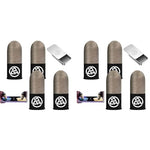 ZORBES® 8PCS Gaming Finger Sleeves High Sensitivity Silver Fiber for Mobile Game Pubg Cod Freefire Fortnite