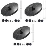 Verilux® Plastic Fountain Solar Power Floating Water Pump For Pool Pond Garden Patio Plants Round 7V 1.4W Black 3PCS